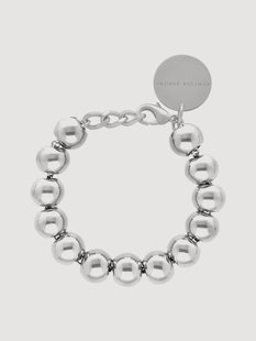 Verzilverde armband Mini Beads, verstelbaar