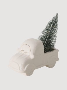 LED decoratief object Branca Car van porselein