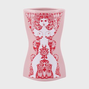 Bjørn Wiinblad Nina vaas Pink-rood, 16,5 cm