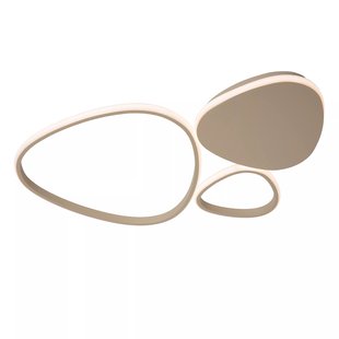 Lucide Samling - plafondlamp - 62 x 43 x 4 cm - 30W dimbare LED incl. - taupe