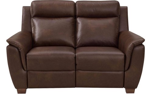 Goossens Excellent Bank Vlore bruin, leer, 2-zits, stijlvol landelijk