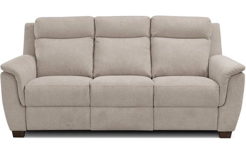 Goossens Excellent Bank Vlore bruin, stof, 3-zits, stijlvol landelijk