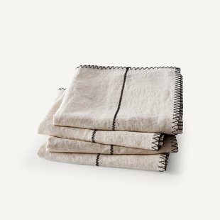 Set van 4 servetten in linnen, Tojos