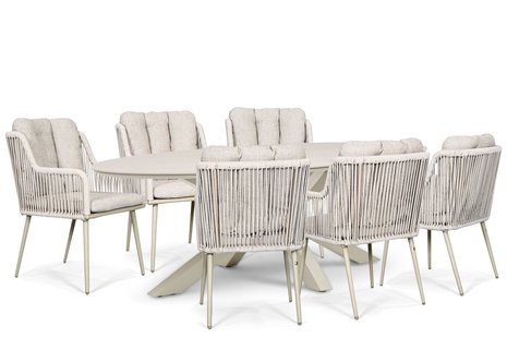 Lifestyle Tivoli/Lunea 240x120 cm dining tuinset 7-delig