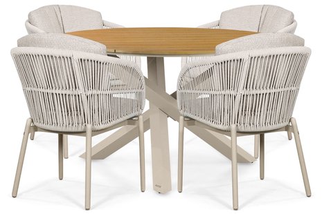 Lifestyle Monaco/Ancona 125 cm dining tuinset 5-delig