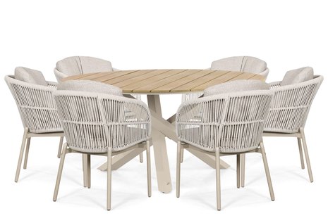Lifestyle Monaco/Ancona 150 cm dining tuinset 7-delig