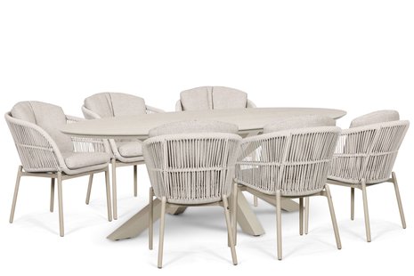 Lifestyle Monaco/Lunea 240x120 cm dining tuinset 7-delig