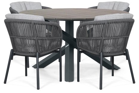 Lifestyle Monaco/Ancona 125 cm dining tuinset 5-delig