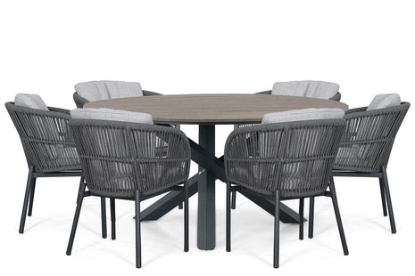 Lifestyle Monaco/Ancona 150 cm dining tuinset 7-delig