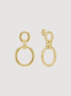 Zilveren oorbellen Georgia, verguld