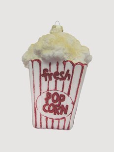 Handbeschilderde kerstboomhanger Popcorn