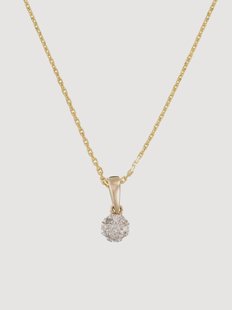 Goudkleurige ketting Idylle met diamanten