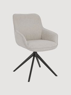 Fauteuil met armleuningen Matilda met bekleding, draaibaar