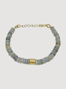 Goudkleurige armband Neo met labradoriet