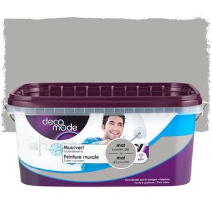 Decomode Muurverf - Mat - Poeder Grijs - 2,5l