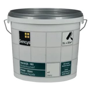 Sencys Senc Voorstrijk Gevelverf - Mat - Wit - 5,0l