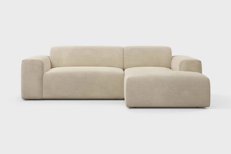 Hoekbank Nina rechts ribstof | NADUVI Collection