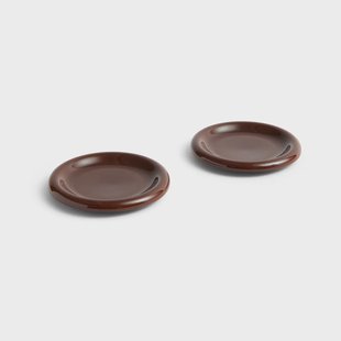 HAY Barro bord Burgundy, Ø18 cm, 2-pack