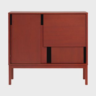 Design House Stockholm Layer dressoir Rood, 120x110, met poten