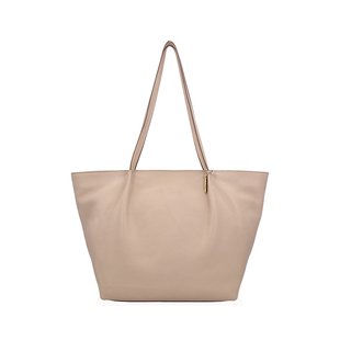 Lou Lou Essentiels Laptoptas  Dames Beige Leer