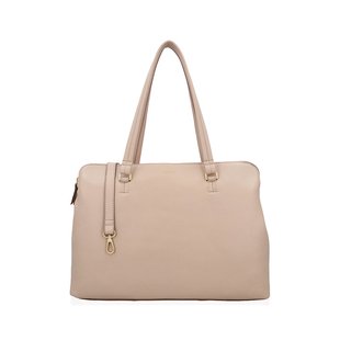 Lou Lou Essentiels Laptoptas  Dames Beige Leer