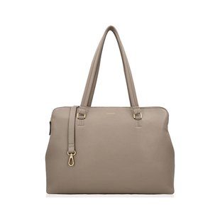 Lou Lou Essentiels Laptoptas  Dames Beige Leer