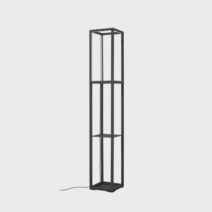 Birta LED vloerlamp, hoogte 155 cm, plank, staand Lindby - Woonkamer - Modern - Metaal - Hoekig