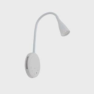 Zayna LED leeslamp, CCT, wit, USB, timer, dimbaar Lindby - Woonkamer - Modern - Aluminium - 1 lamp