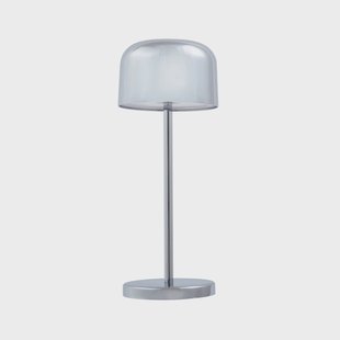 Quill LED tafellamp, CCT, chroom, dimbaar Lucande - Terras - Modern - Aluminium - Met lampenkap