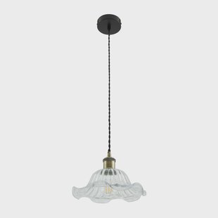 Ludowika hanglamp, Ø 25 cm, E27, transparant, glas Lindby - Eetkamer - Antiek - 1 lamp