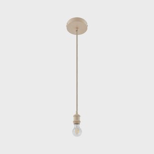 Hattie hanglamp, fitting E27, Ø 5 cm, beige, metaal Lindby - Eetkamer - Modern - Aluminium - 1 lamp
