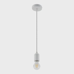 Hattie hanglamp, fitting E27, Ø 4,7 cm, wit, metaal Lindby - Eetkamer - Modern - Aluminium - 1 lamp