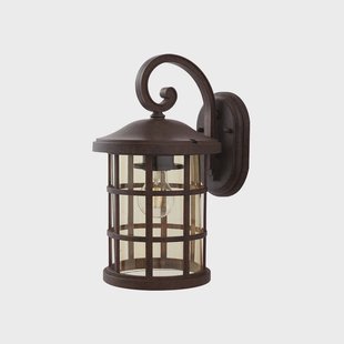 Ankea buitenwandlamp, 37 cm, E27, roest/amber, IP23 Lindby - Terras - Antiek - Kunststof - 1 lamp