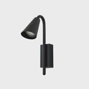 Sorvete buitenwandlamp, hoogte 33 cm, zwart, metaal Lindby - Balkon - Modern - Aluminium - 1 lamp