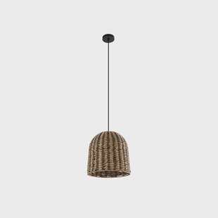 Taryn buiten hanglamp, Ø 35 cm, IP44, bruin, kunststof Lindby - Terras - Landhuis / Rustiek - 1 lamp