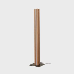 Lieske LED vloerlamp, eikenhout, dimbaar, zwart Lucande - Woonkamer - Modern - 1 lamp