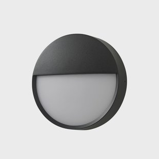Gravo LED buiten wandlamp, zwart, Ø 25 cm, IP65 Arcchio - Balkon - Modern - Metaal - Rond