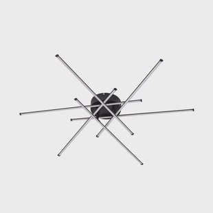 Elviano LED plafondlamp, Ø 80 cm, zwart, 3.000 K Lindby - Woonkamer - Modern - Aluminium