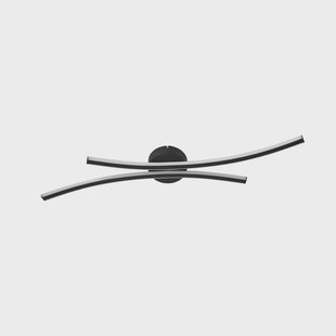 Ravion LED plafondlamp, 90 cm, zwart, 3.000 K Lindby - Woonkamer - Modern - Aluminium