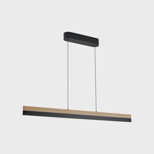 Holven LED hanglamp, hout, CCT, lengte 113 cm Lucande - Eetkamer - Modern - Langwerpig