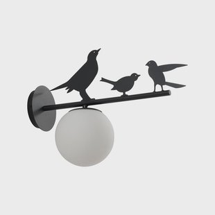 Lintu buitenwandlamp, zwart, IP44, metaal, vogel Lintu Bird Lindby - Balkon - Landhuis / Rustiek - 1 lamp