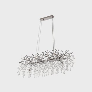 Bellora hanglamp, 101 cm, roestvrij staal, kristal Lucande - Woonkamer - Modern - Meerdere lampen
