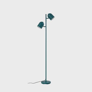 Isara vloerlamp, groen, 165 cm, 2-lamps, metaal, E27 Lindby - Woonkamer - Modern - Met lampenkap