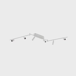 Eldrin LED plafondlamp, 6-lamps, spots, wit Lindby - Woonkamer - Modern - Metaal - Meerdere lampen