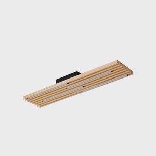 Madero LED plafondlamp, grenenhout, 90 cm x 20 cm Lindby - Woonkamer - Modern - Hoekig