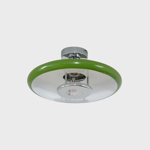 Branford plafondlamp, retro, Ø 35 cm, groen, metaal Lindby - Woonkamer - Vintage / Retro - 1 lamp