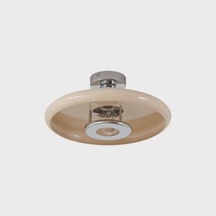 Branford plafondlamp, retro, Ø 35 cm, beige, metaal Lindby - Woonkamer - Vintage / Retro - 1 lamp