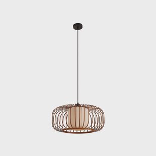 Davella hanglamp, Ø 50 cm, bamboe, textiel Lindby - Woonkamer - Scandinavisch - 1 lamp