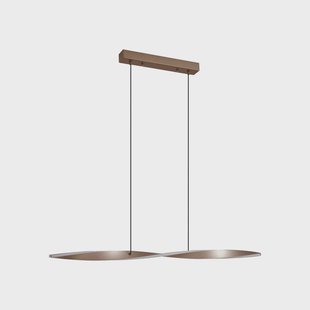 Jaren LED hanglamp, 100 cm, CCT, zwart/bruin Lindby - Woonkamer - Modern - Metaal - 1 lamp