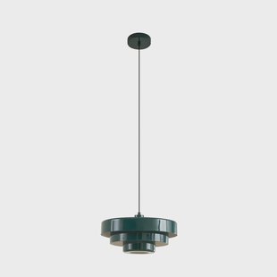 Tivra hanglamp, groen, Ø 35 cm, metaal, E27 Lindby - Woonkamer - Vintage / Retro - 1 lamp